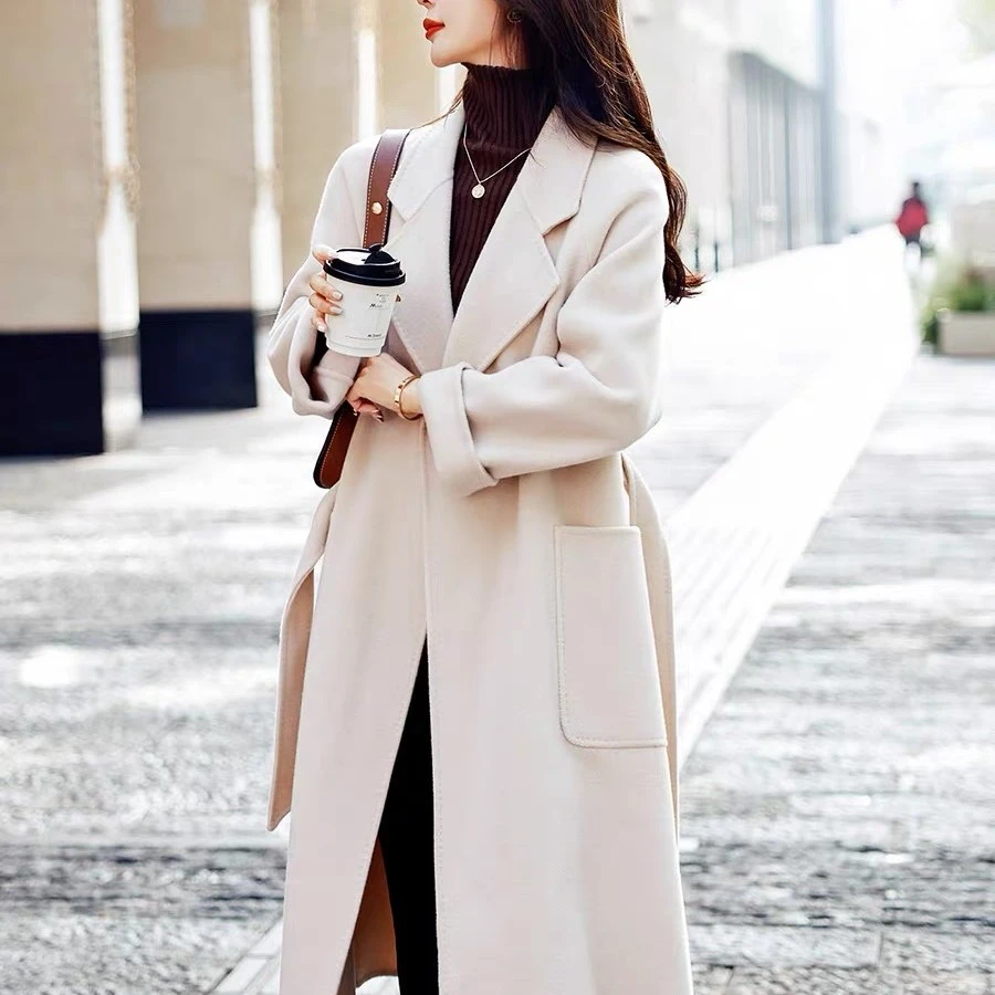 【法式穿搭】春季新款气质时尚显高宽松羊毛大衣NSS005禁机洗水洗