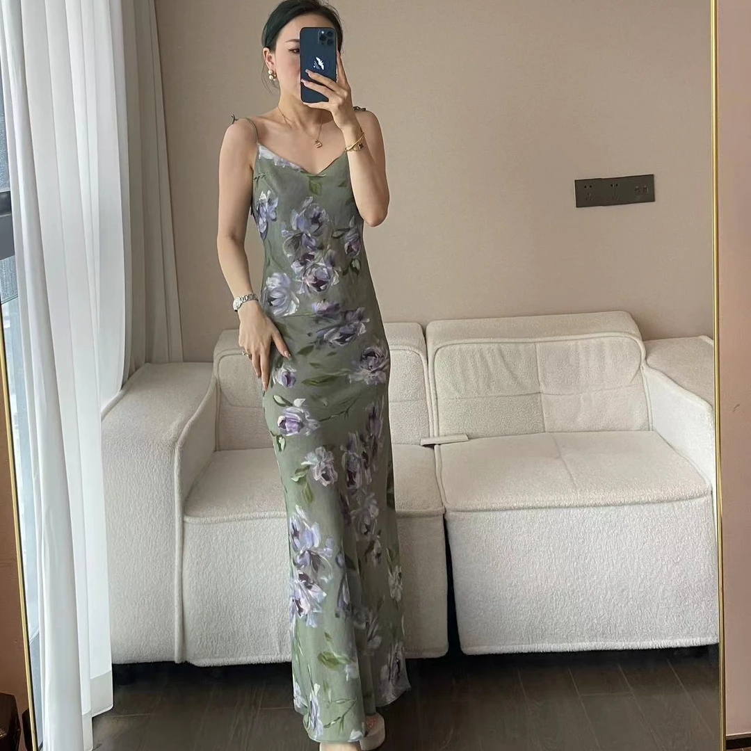 【董董】B0882复古雅致气质修身显瘦连衣裙