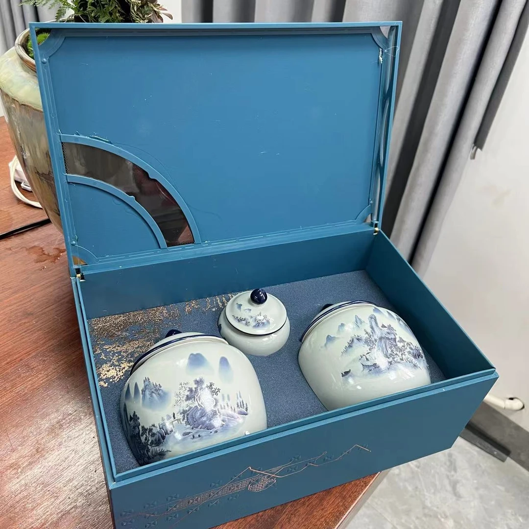 茉莉银针蓝色际遇2+1陶罐