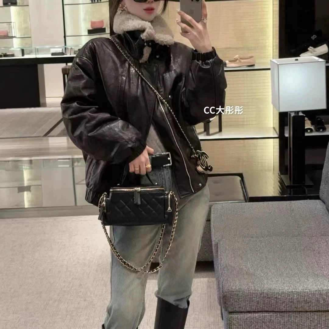 大彤彤同款真皮女羽绒服加绒领中长棒球服休闲外套皮衣显瘦爆款