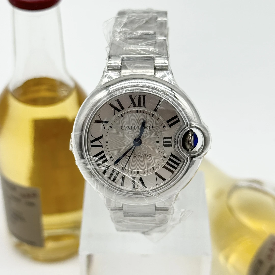 99新 Cartier/卡地亚 蓝气球 自动上机械 精钢 33mm 23全