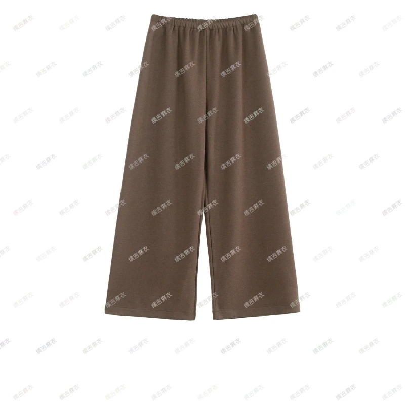 原创设计24-1869【飞泉明玉】百搭宽松垂感秋冬纯色加厚休闲裤