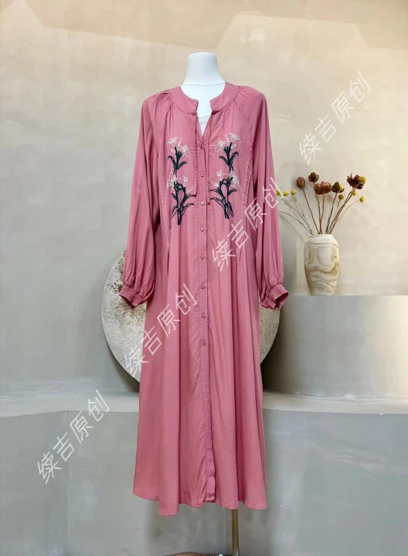 原创设计24-847【苏幕遮】夏季时尚高级感宽松连衣裙