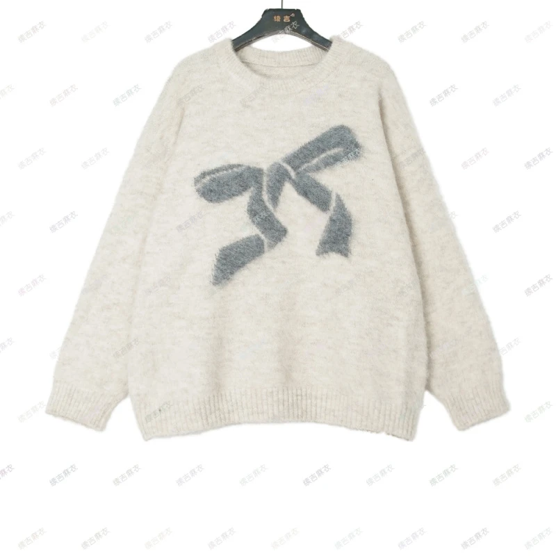 原创设计24-1952圆领套头宽松百搭休闲加厚秋冬针织毛衣