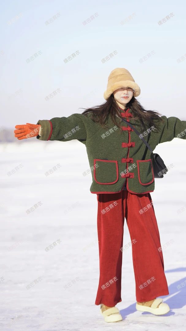 原创设计24-1854｜暖冬圣诞｜中式加厚冬季盘扣外套