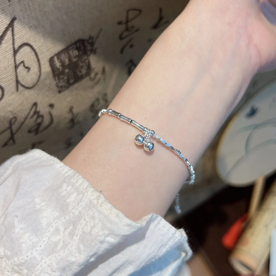 925银手链 纯银925【铃铛碎银】轻奢手链