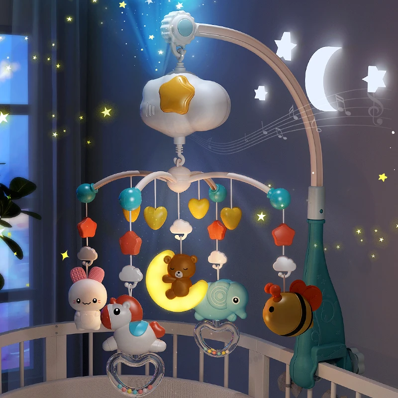 婴儿玩具床铃车悬挂件式新生幼儿0到3个月床头摇铃可旋转宝宝一岁