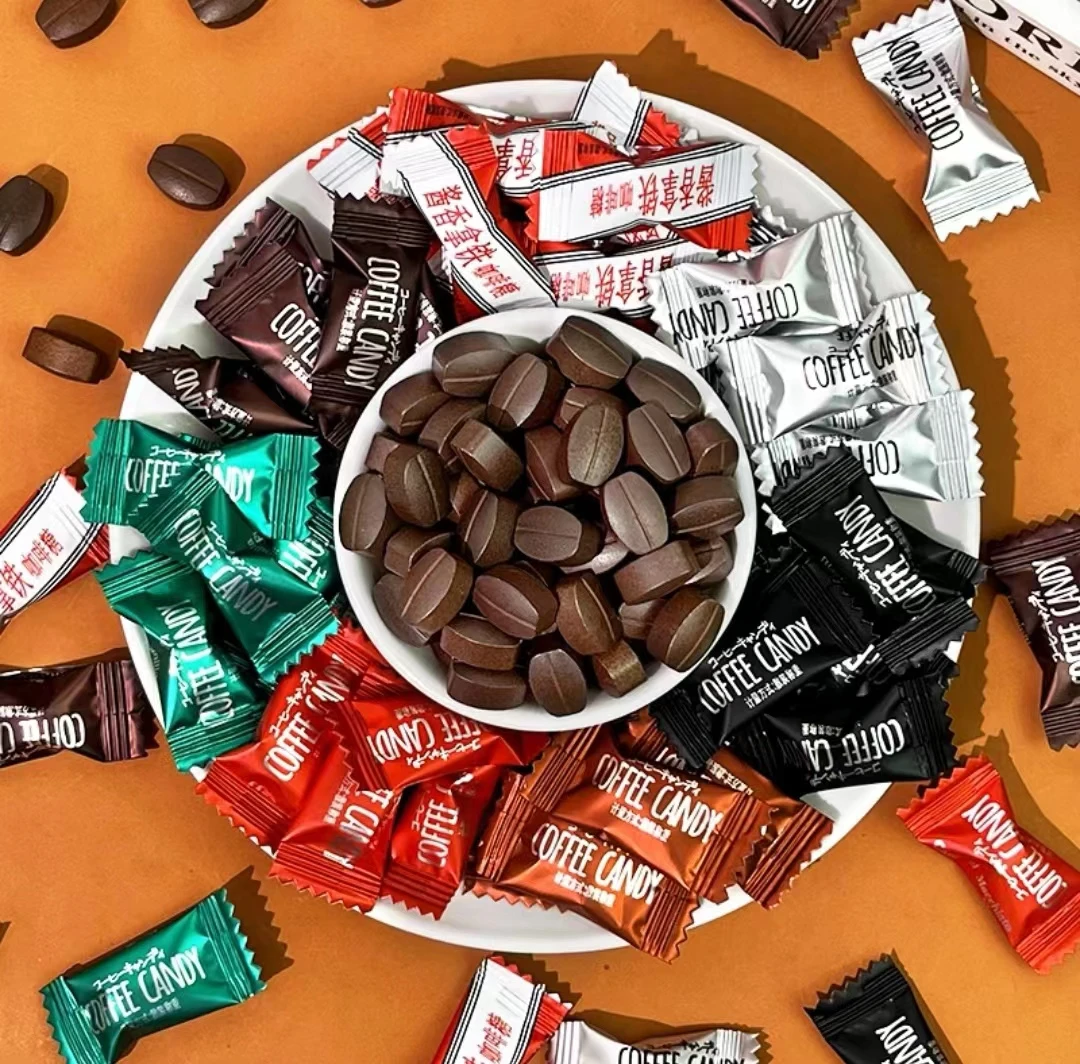 食优奇酱香咖啡豆糖即食网红咖啡零食学习上课办公室咖啡糖醇香