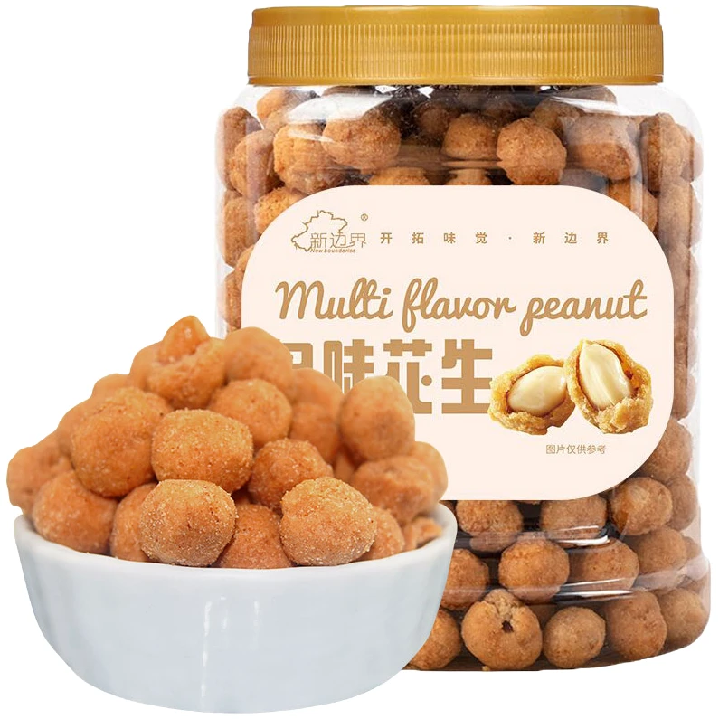 新边界多味花生400g实惠装怪味豆花生即食下酒菜零食小吃休闲食品