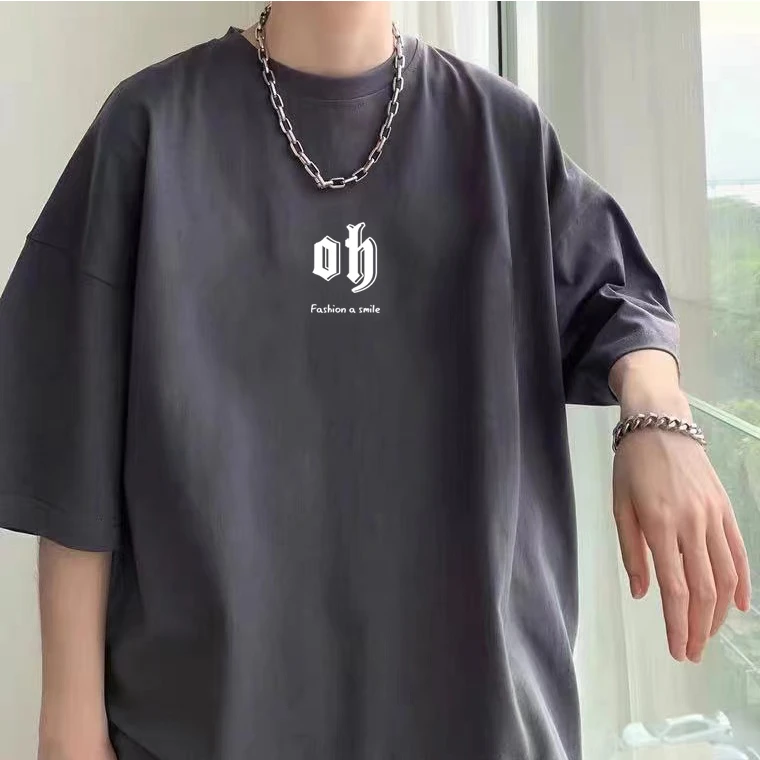美式高街纯棉短袖T恤男生ins潮牌宽松大码上衣服夏半袖女2023新款