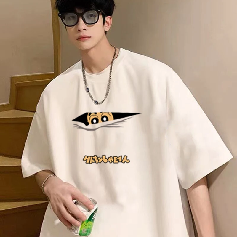 纯棉短袖T恤男女同款潮牌宽松大码上衣服夏装半袖2025新款学生ins