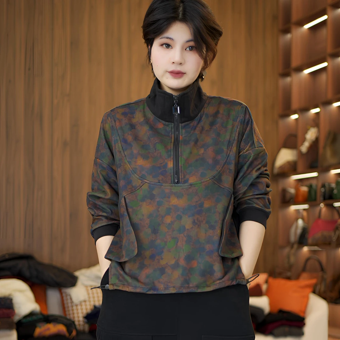 清版“水墨画”长袖宽松