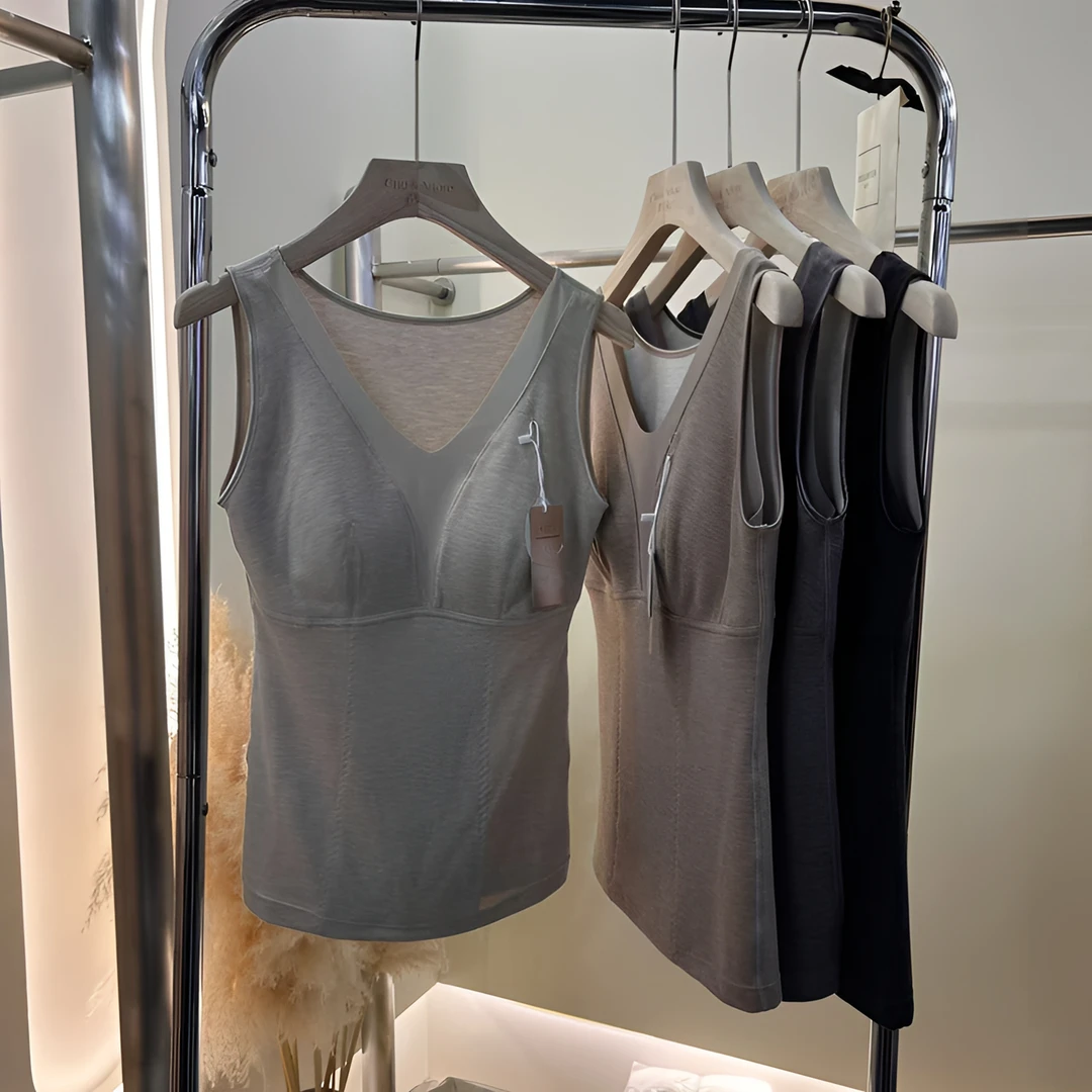 “热辣衣”知南新款V领乳胶杯垫无痕内衣美背打底内在美丽