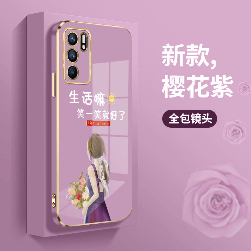 适用opporeno6手机壳PENM00新款PEQM00发带女孩opporeno6pro+防摔