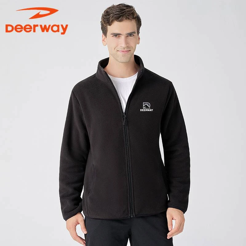 Deerway/德尔惠男女同款运动户外休闲加厚保暖秋冬立领羊羔绒外套