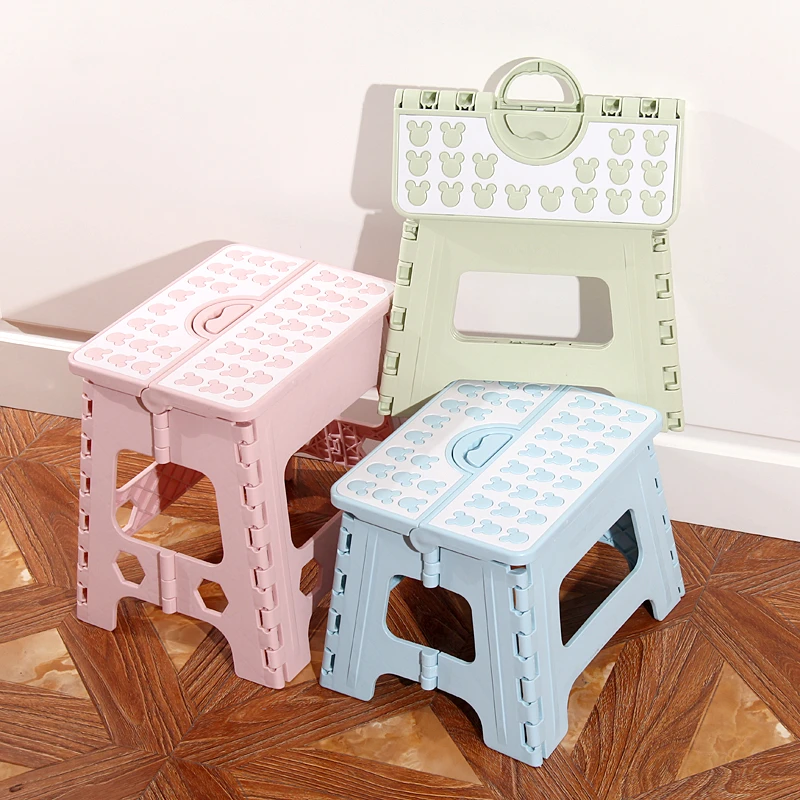 加厚塑料折叠凳子便携式迷你户外成人儿童椅子板凳手提式火车马扎