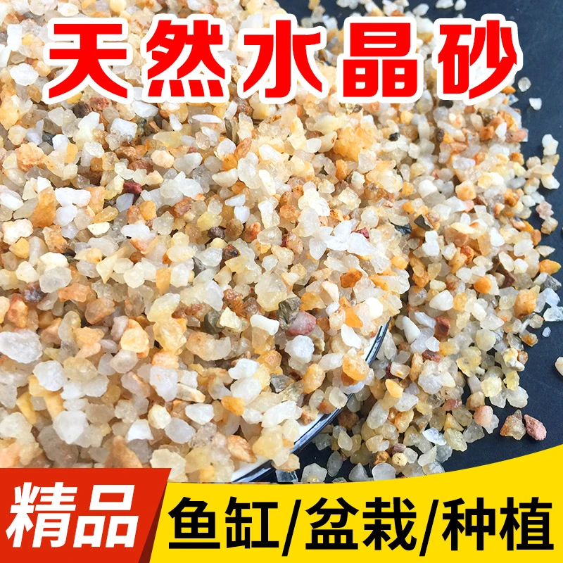 天然河砂水晶沙粗沙鱼缸底砂盆栽多肉铺面乌龟缸铺底水族箱造景沙