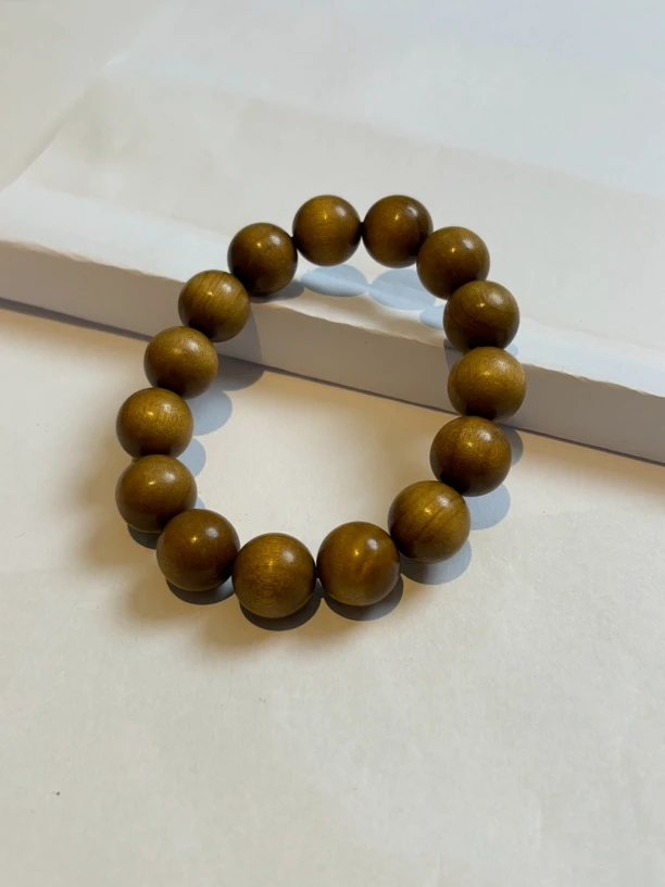 11179 金丝楠木圆珠手串15mm