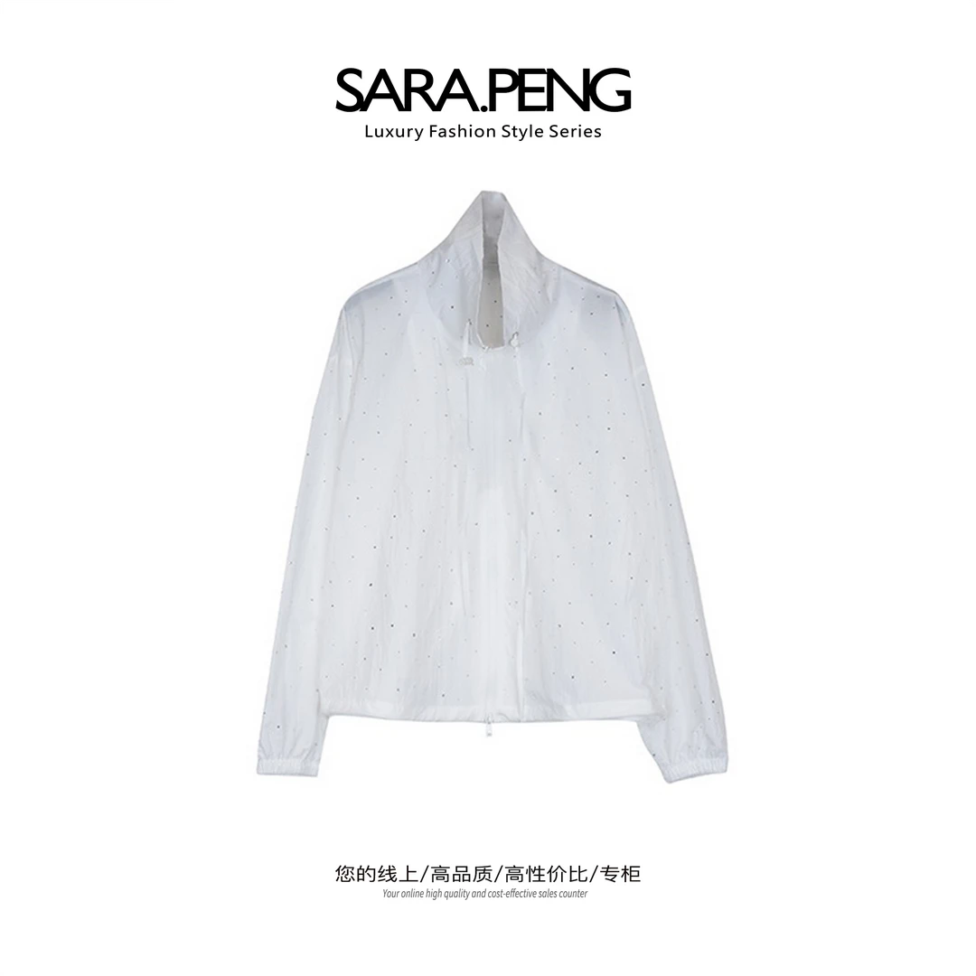 SARA.PENG【闪钻轻翼】 新高品设计感时尚百搭夏季轻薄防晒长袖外套