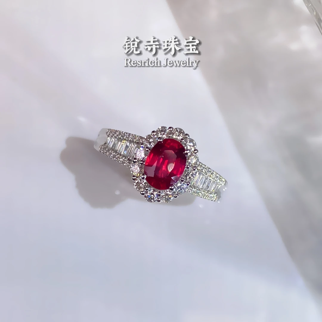 【破冰专属】18K金/天然红宝石戒指/1.03ct无烧鸽血红GUILD-7383