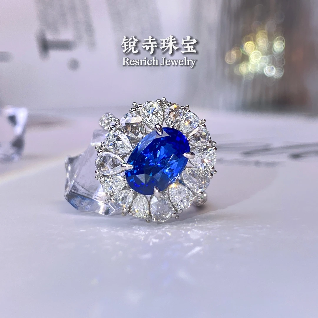 【破冰专属】18K金/天然蓝宝石戒指/3.58ct/无烧皇家蓝/证书-RS4739