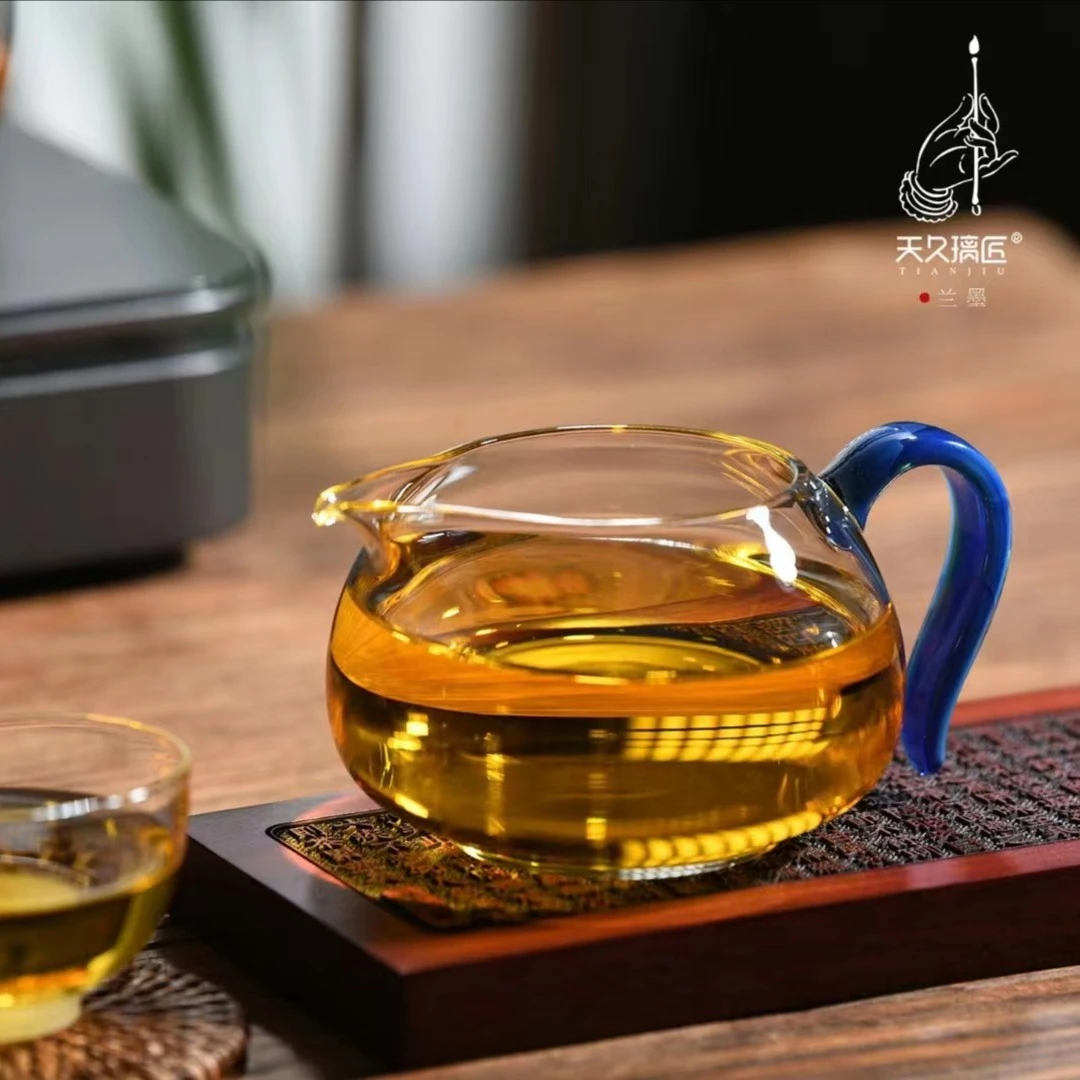蓝凤羽公杯260毫升 手工茶具高档过滤公道