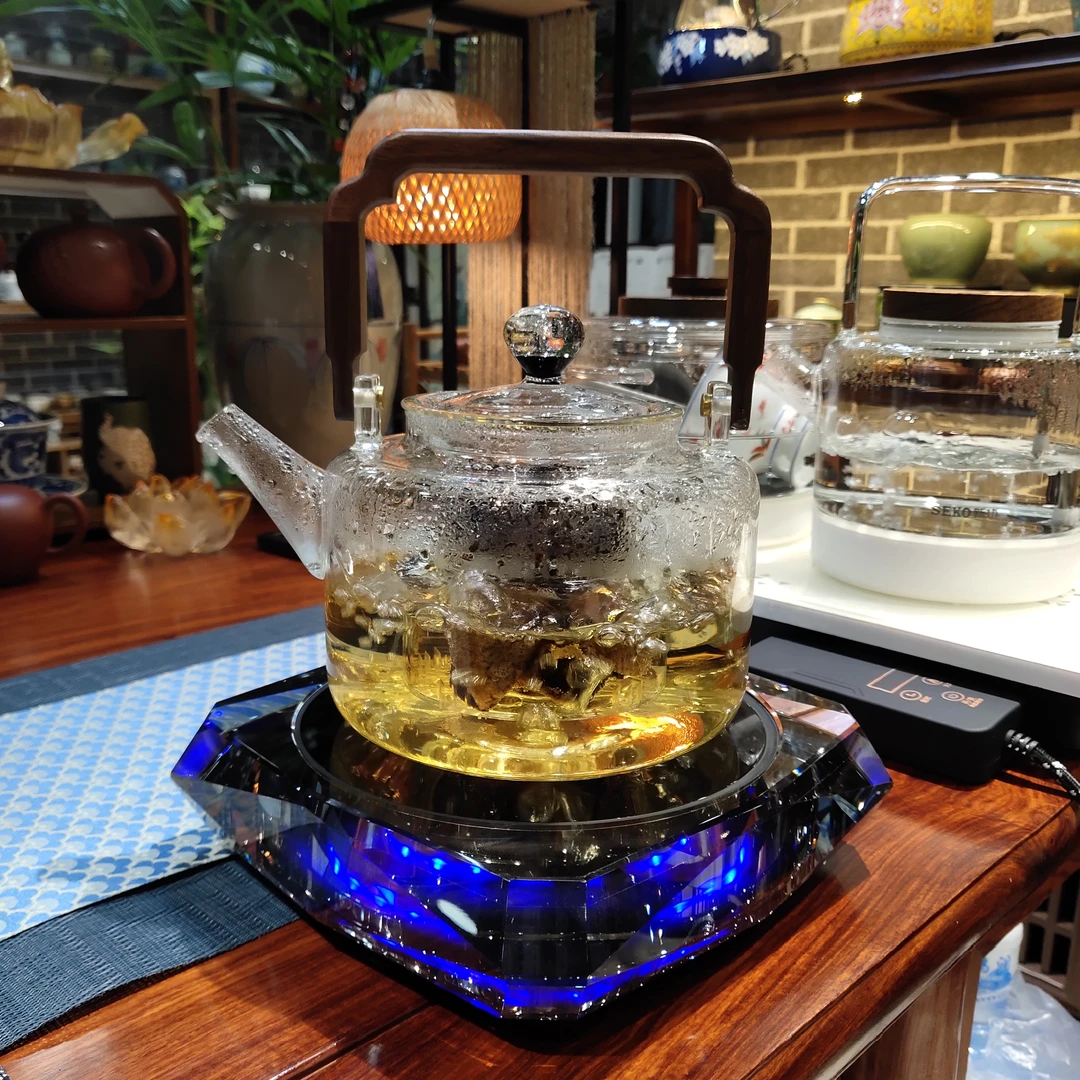 水晶电陶炉蒸煮两用壶耐热