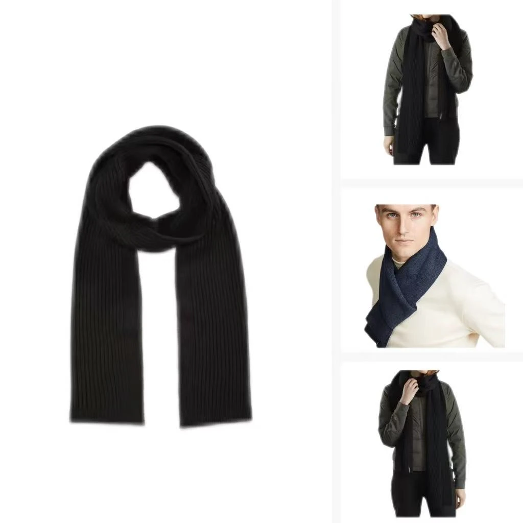 【始祖鸟围巾】Arcteryx 绒线围巾 纯色保暖  男女同款 黑色