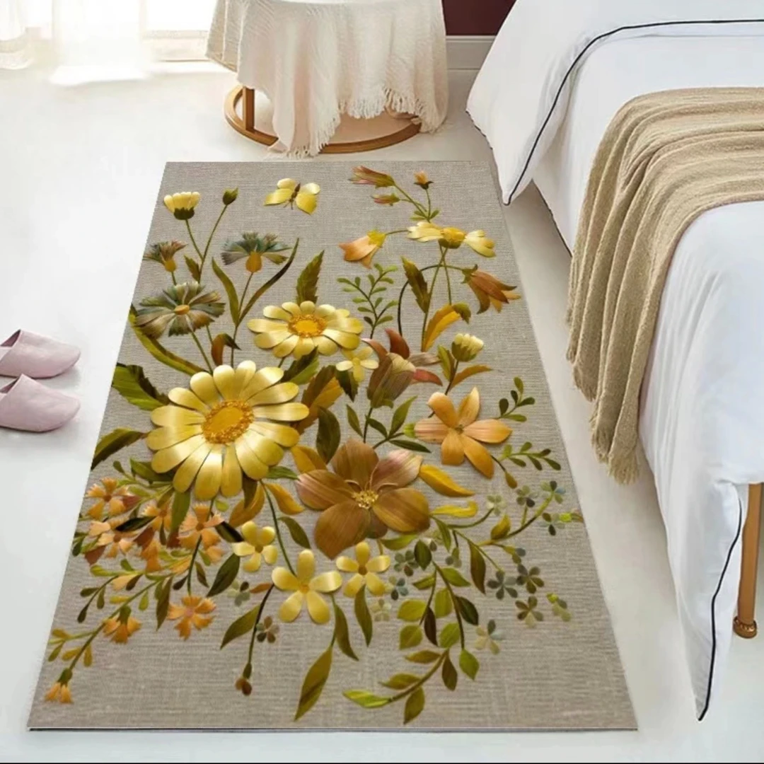 太阳花北欧地毯中式地毯简约卧室大面积地毯