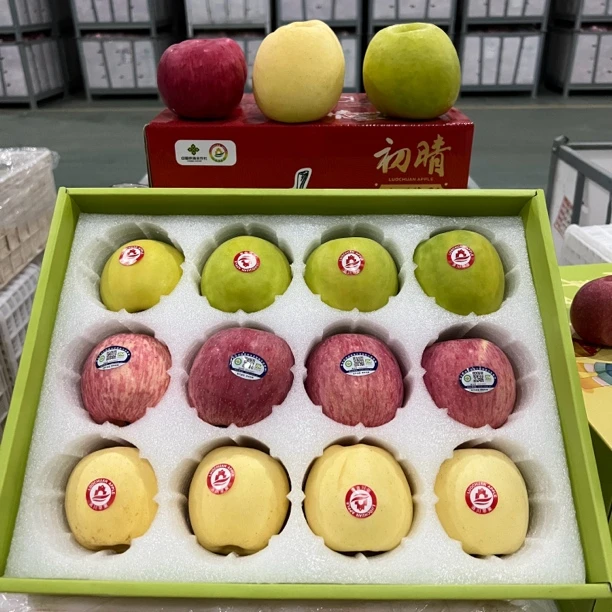 三果演义苹果礼盒陕西洛川红富士苹果黄金维纳斯瑞雪苹果礼盒