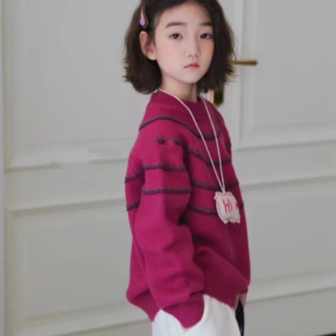 星星家中大童潮款多15137火龙果加厚毛衣