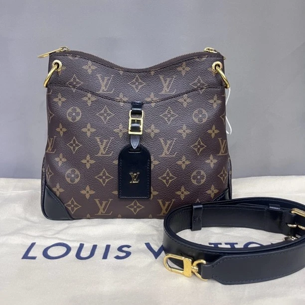 95新 LouisVuitton/路易威登 LVodeon黑色老花单肩斜挎包