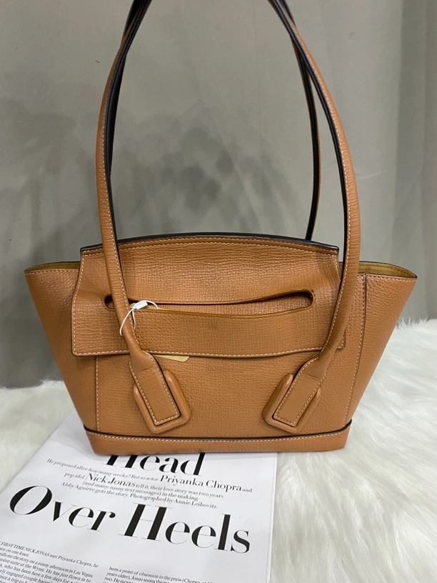 95新 BOTTEGA VENETA/葆蝶家 BV Arco 奶白色编织牛皮单肩包