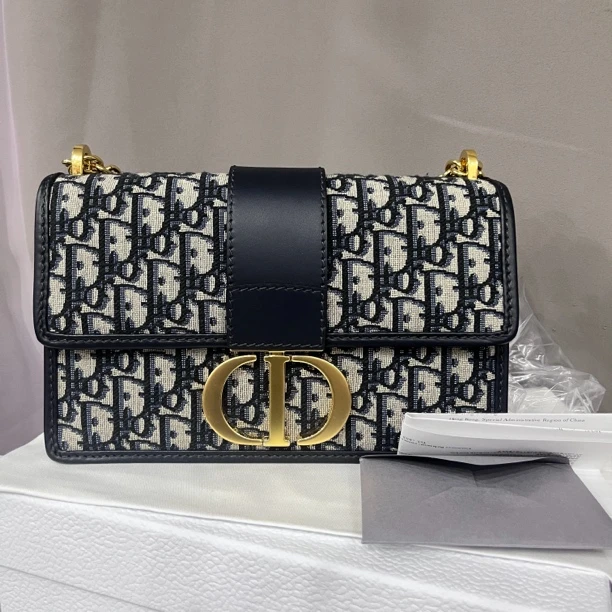 全新未使用 DIOR/迪奥 哈基米/迪奥蒙田30链条款中号斜挎包