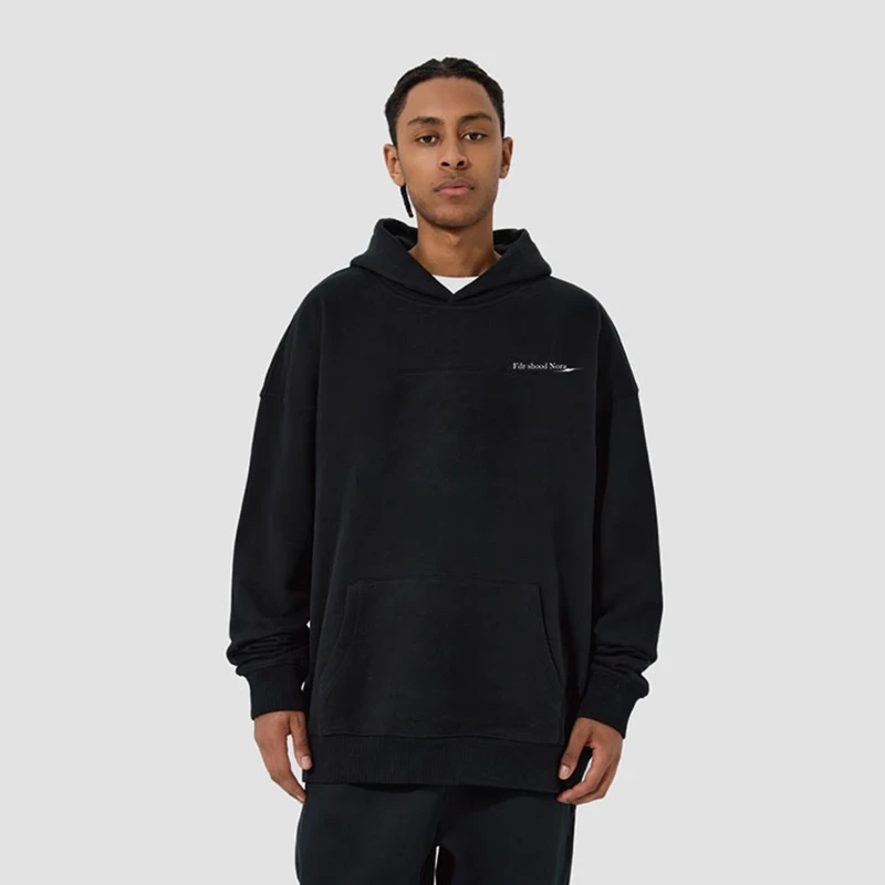 FDR SHOOD字母过道美式连帽加绒秋冬季情侣潮牌重磅休闲运动卫衣