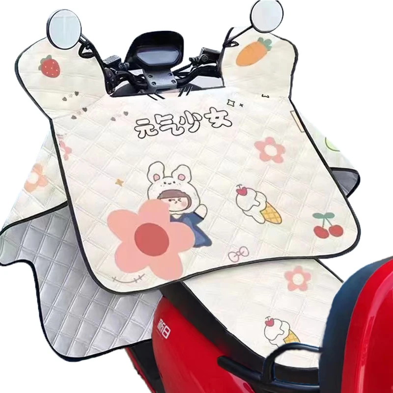 夏季电动车挡风被防雨防晒电瓶摩托车防雨遮阳罩春秋薄款四季通用