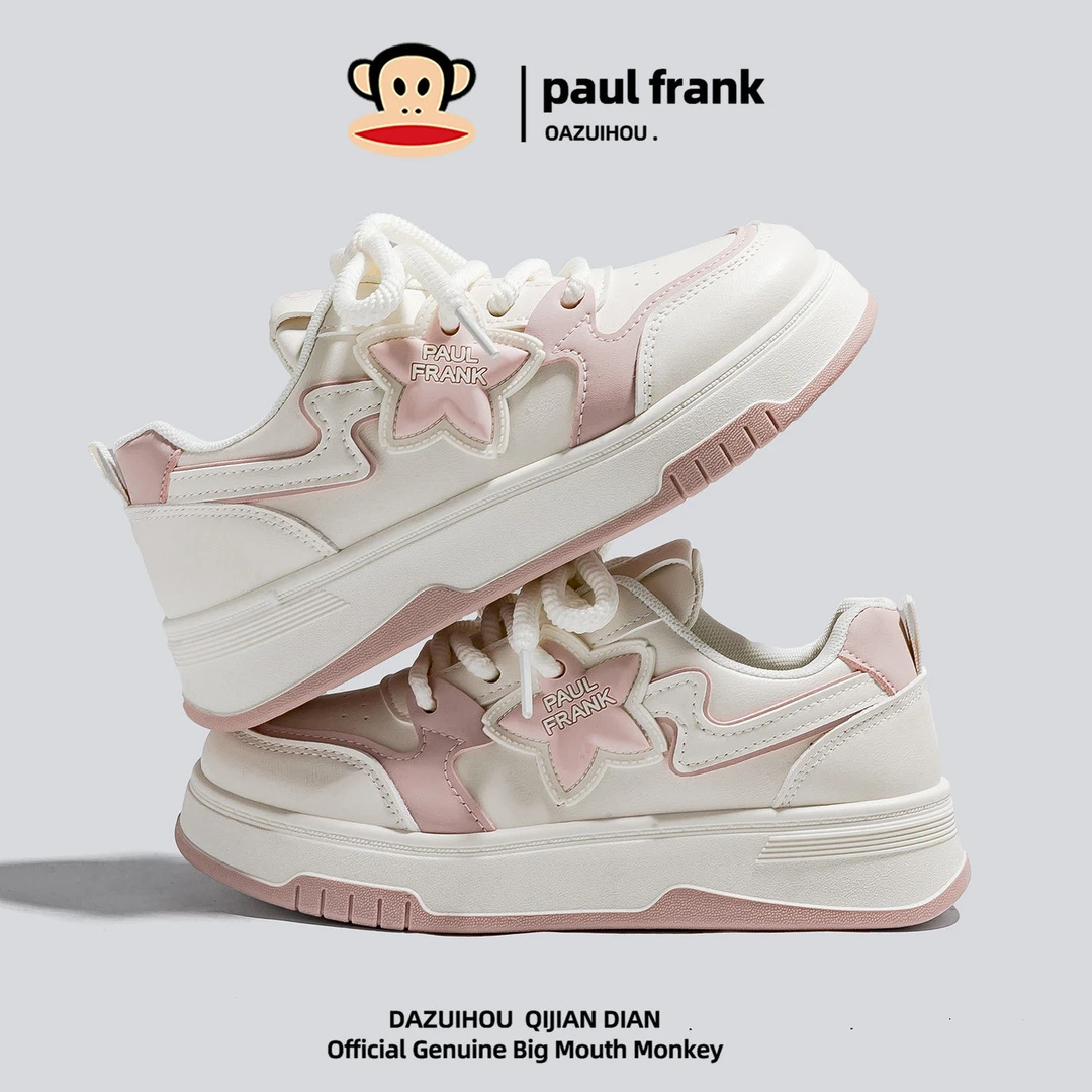 大嘴猴女鞋板鞋2024春季新款时尚百搭运动学生校园厚底增高休闲鞋