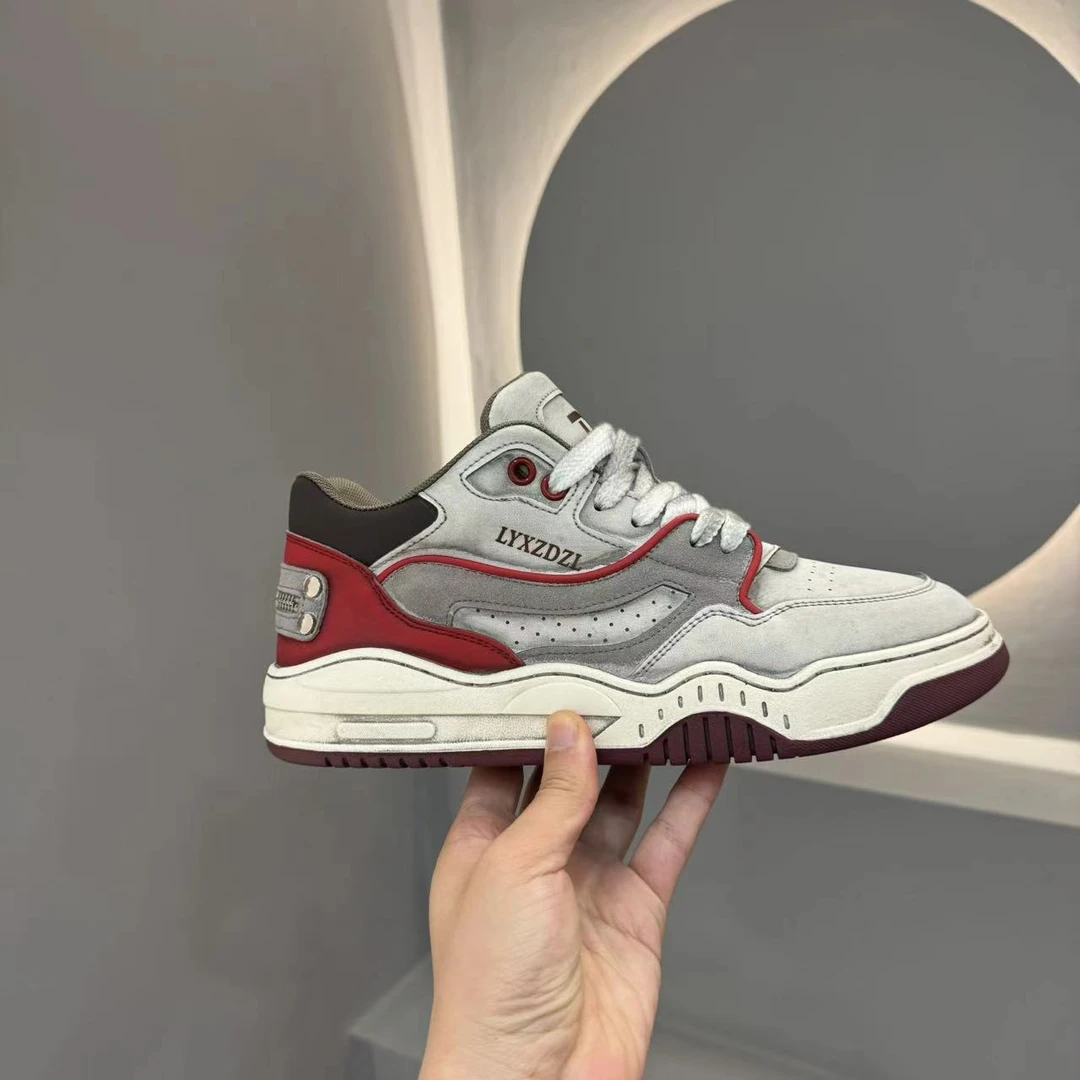 【菲而德2】2024秋冬季男士轻奢时尚休闲舒适百搭复古手工板鞋24189