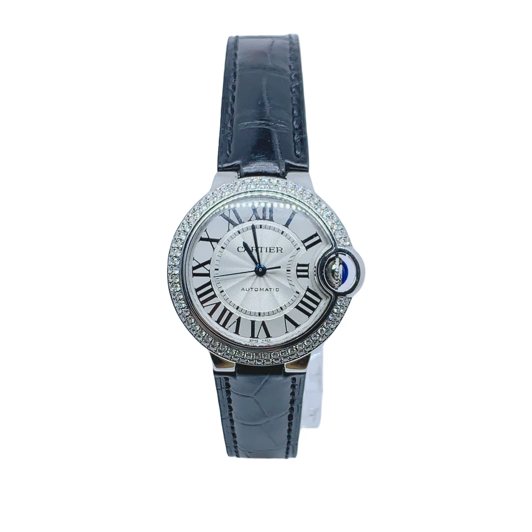 95新 Cartier/卡地亚 蓝气球/自动机械表/33盘/后钻/66051