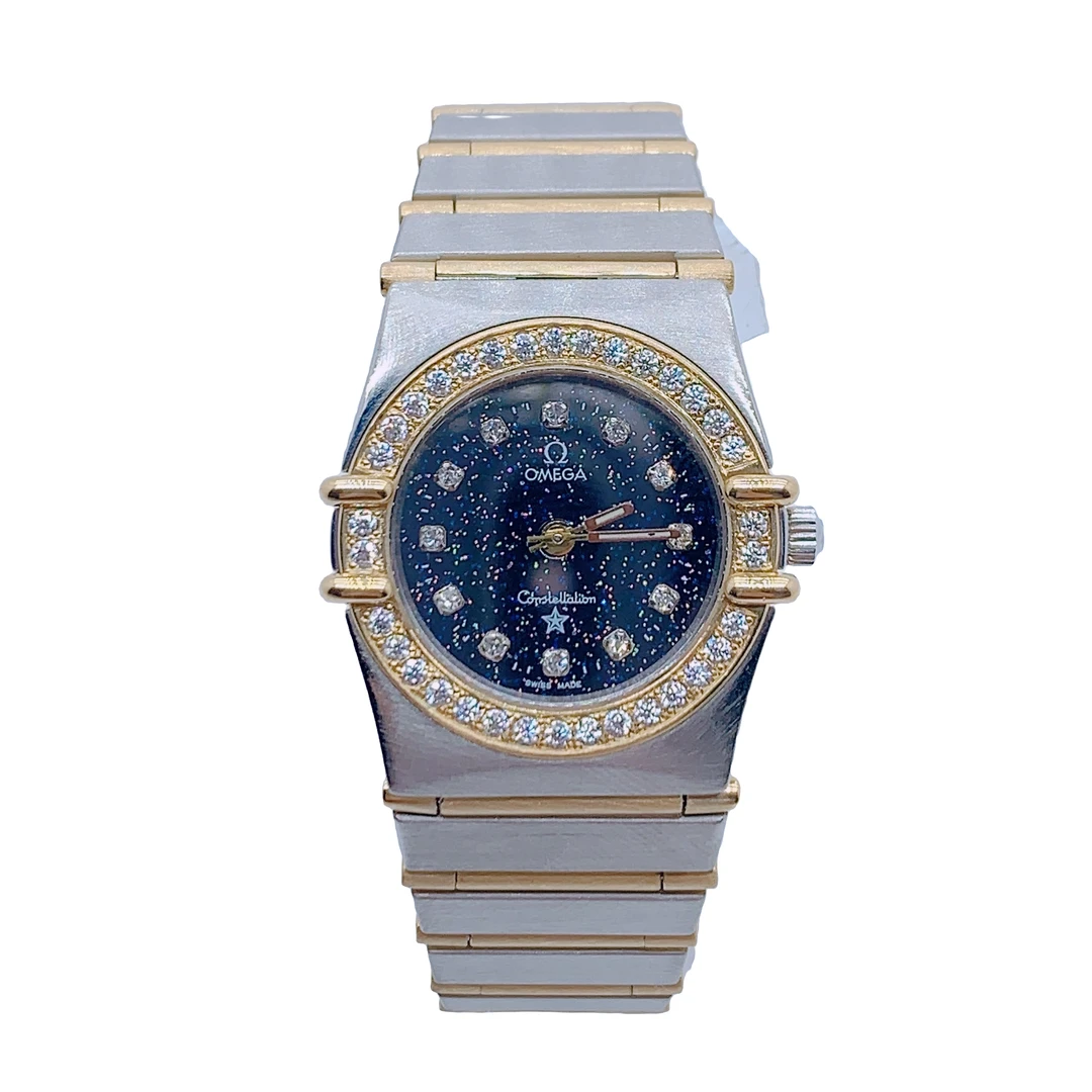 95新 Omega/欧米茄 03178/女士石英腕表/星座系列/22盘/后钻盘