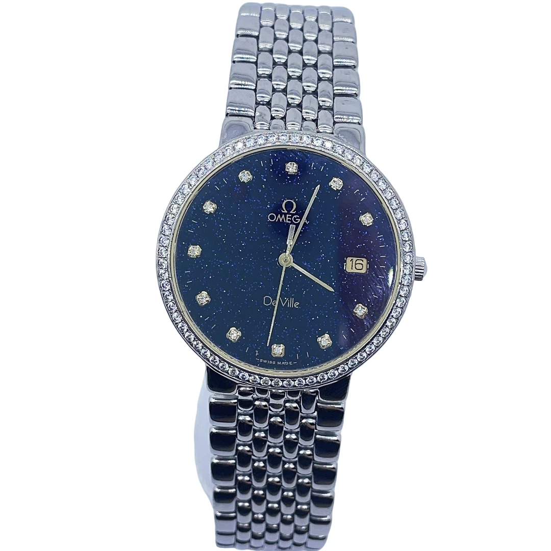 95新 Omega/欧米茄 70269/蝶飞系列/女士石英腕表/32表径/后钻盘