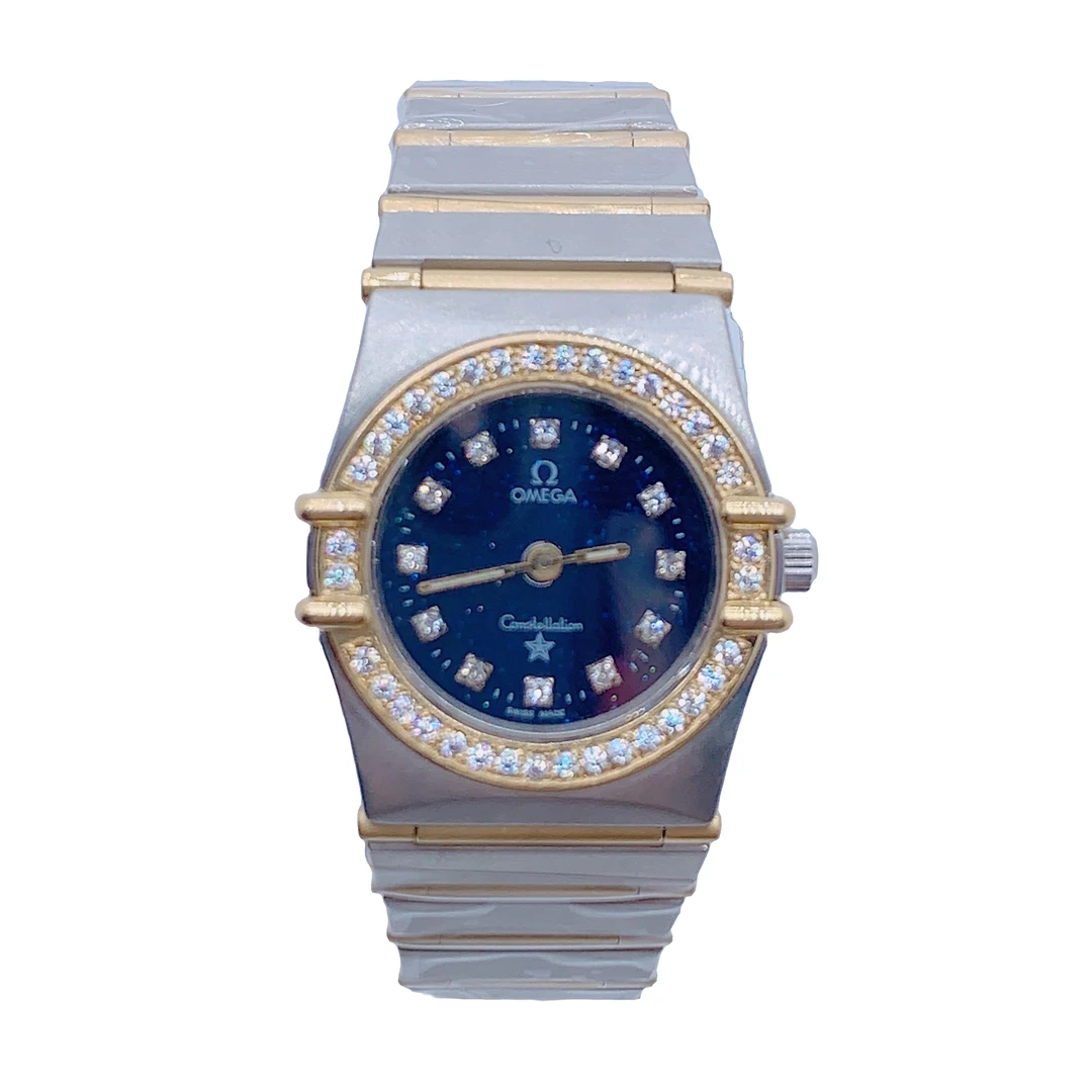 95新 Omega/欧米茄 03179/女士石英腕表/星座系列/22盘/后钻盘