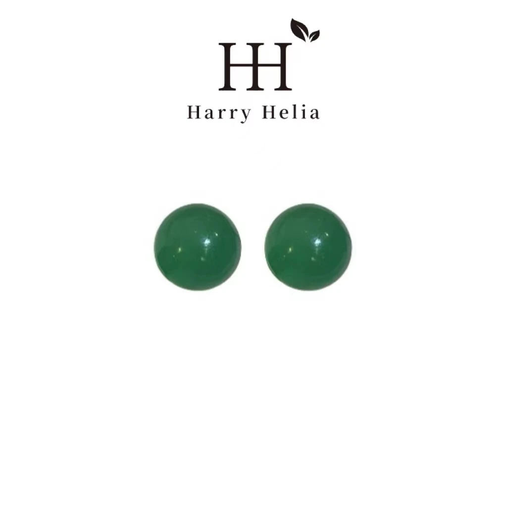 铜合金耳饰 （青山绿水)简约时尚满绿高级百搭圆形耳钉 HE14286-8