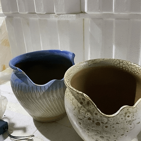 陶瓷花盆口20厘米高度18厘米