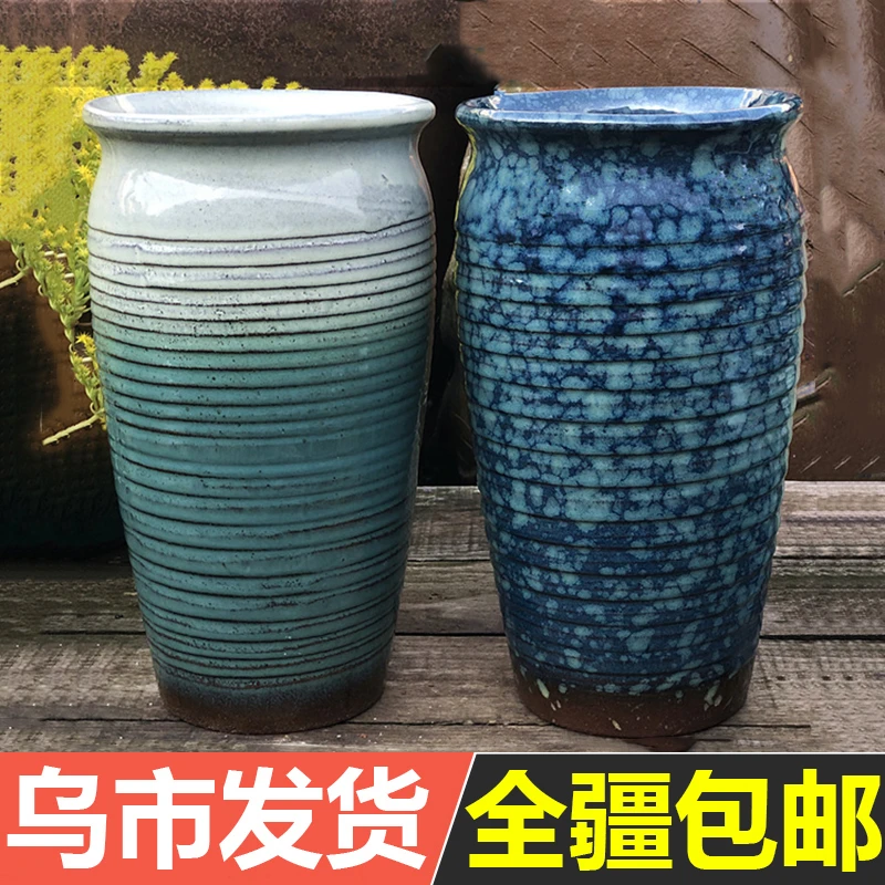 多肉花盆陶瓷特大口径粗陶紫砂透气兰花盆绿植盆栽法师老桩盆特价