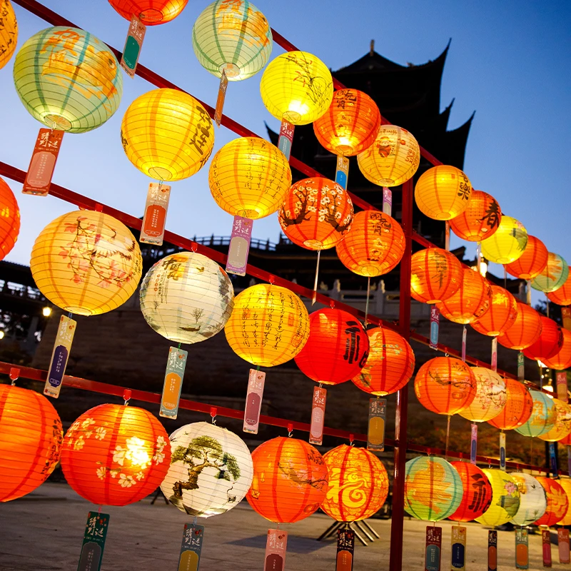 国潮灯笼2025新款发光灯展挂饰节日装饰商场民宿景区民宿场景布置
