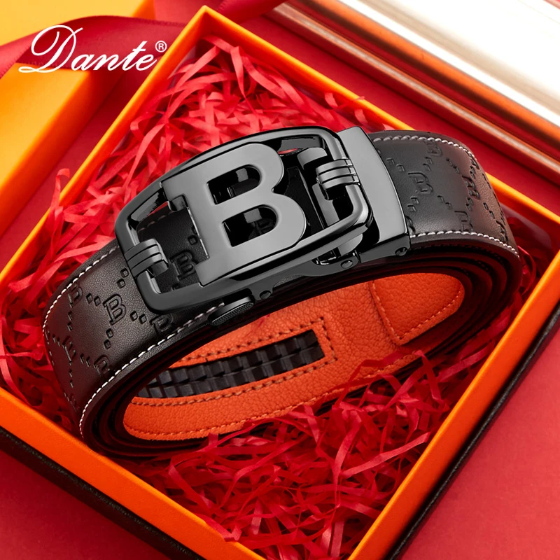 Dante正品牛皮男士轻奢腰带时尚裤带真皮皮带-ll