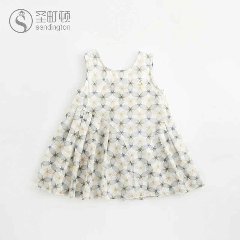 A类【新品现货】286053女童节日夏季女童宝宝儿童背心印花连衣裙