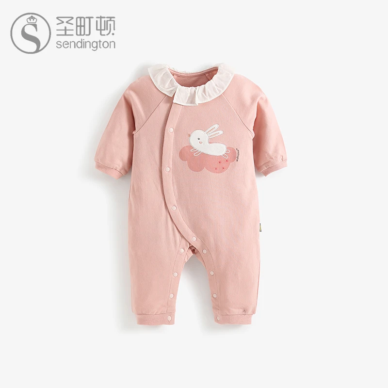 【童装】187334新生婴儿童连体衣白天女宝宝哈衣爬服睡衣洋气春秋