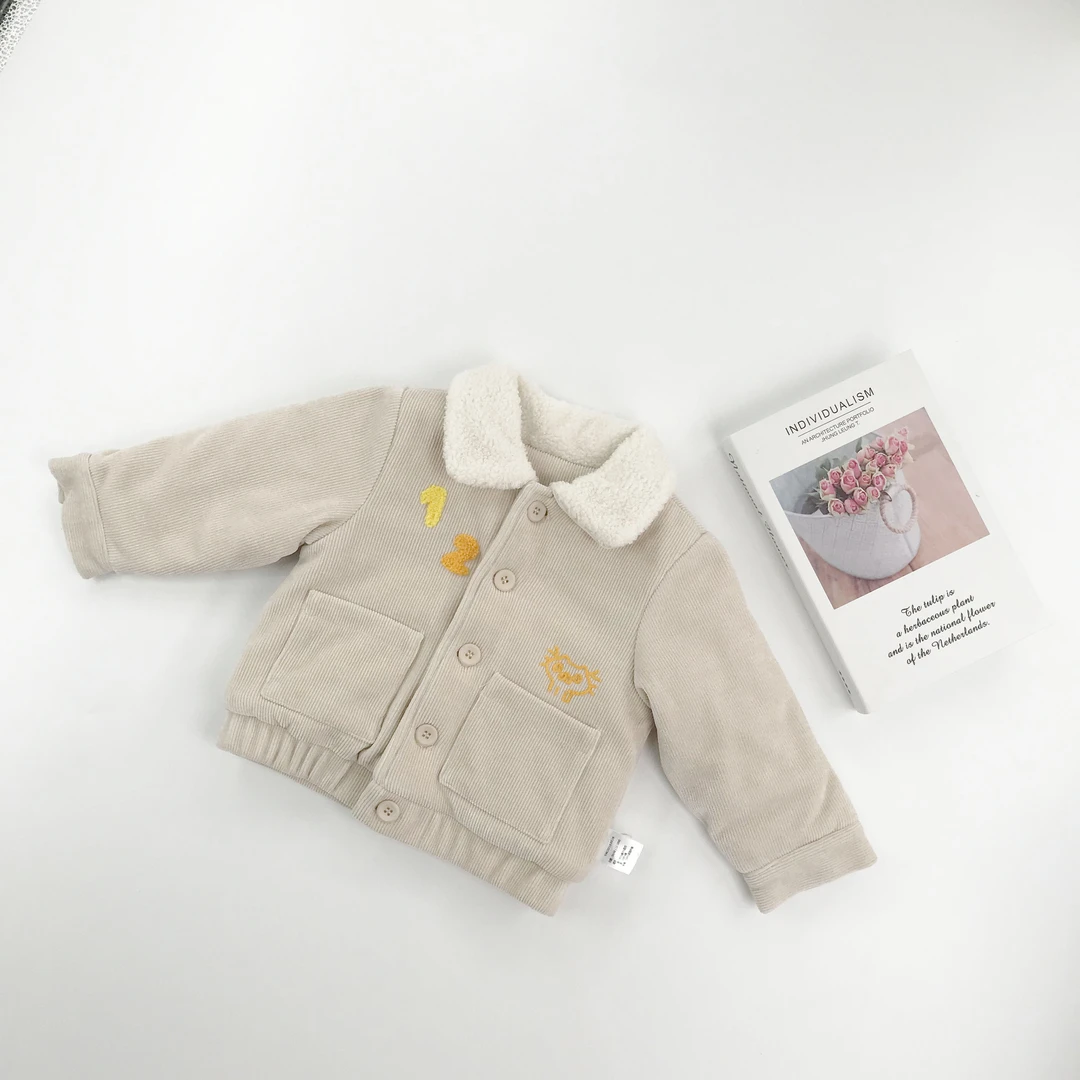 【童装】163028儿童小童宝宝秋冬冬款男童时尚休闲洋气百搭翻领外套